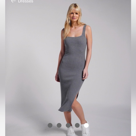 Superdry Textured Knit Midi Dress. Grey. Size Medium. EUC. - Picture 4 of 8